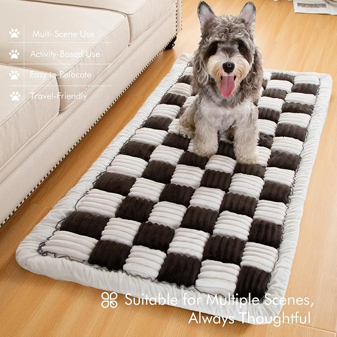 Couch Cover for Sofa, Sectional Couch Cover for Dogs, Sofa Cover Washable, Cushion Cover Blanket Pad Bed Mat for Pets, Fleece Furniture Protector, Black, 27.6x59in