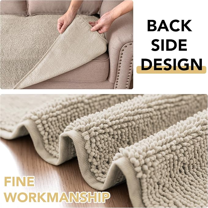 H.VERSAILTEX Non Slip Pet Couch Cover Chenille Dog Bed Protector Thick Soft Sofa Slipcover Pet Friendly Washable Couch Cushion Covers for Pets (40" x 50", Island Fossi)