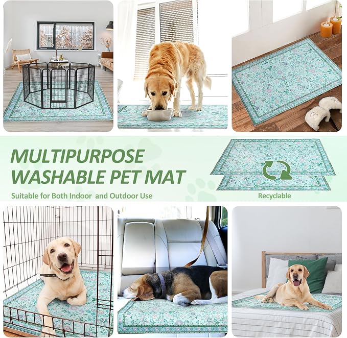 Washable Pee Pads for Dogs, 2 Pack Reusable Puppy Pads, 24"x36" | Super Absorbent, WaterProof & LeakProof, Non-Slip Bottom, Machine Washable, For Floors, Couches, Crates, Playpen, Cars