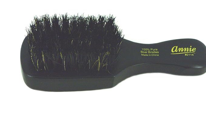 Annie Mini Pocket Combo Brush #2114 - Natural Boar Bristles, Hair Comb for Long and Short Hair