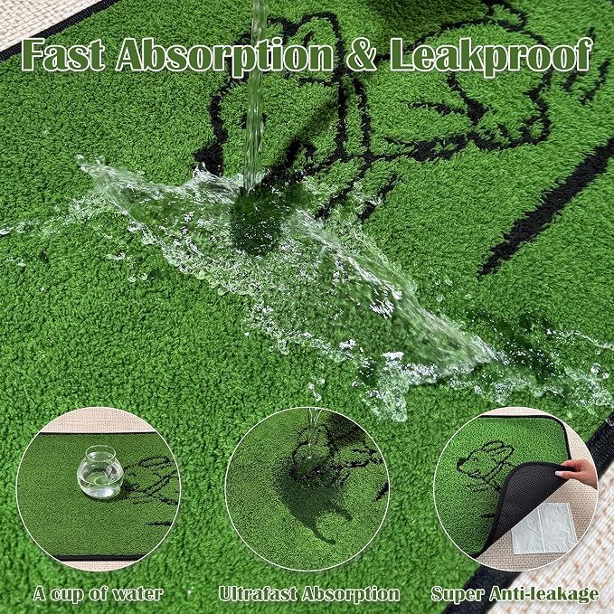 Reusable Puppy Pads , Washable Pee Pads for Dogs 18" x 30" 2 Pack | Super Absorbent & Leakproof Potty Training Pads, Plush Grass-Look With Non-Slip Backing For Crates, Playpens & Small Pets