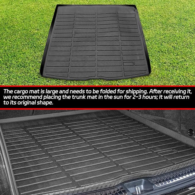 Cargo Liner Compatible with 2011-2023 Dodge Charger(RWD/AWD) & Chrysler 300(RWD/AWD) Cargo Mat，All Weather Protection Trunk Liner Rear Trunk mat，Black